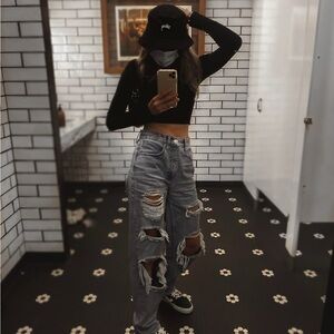 Distressed BDG Women's High Rise Baggy Jeans Size 25